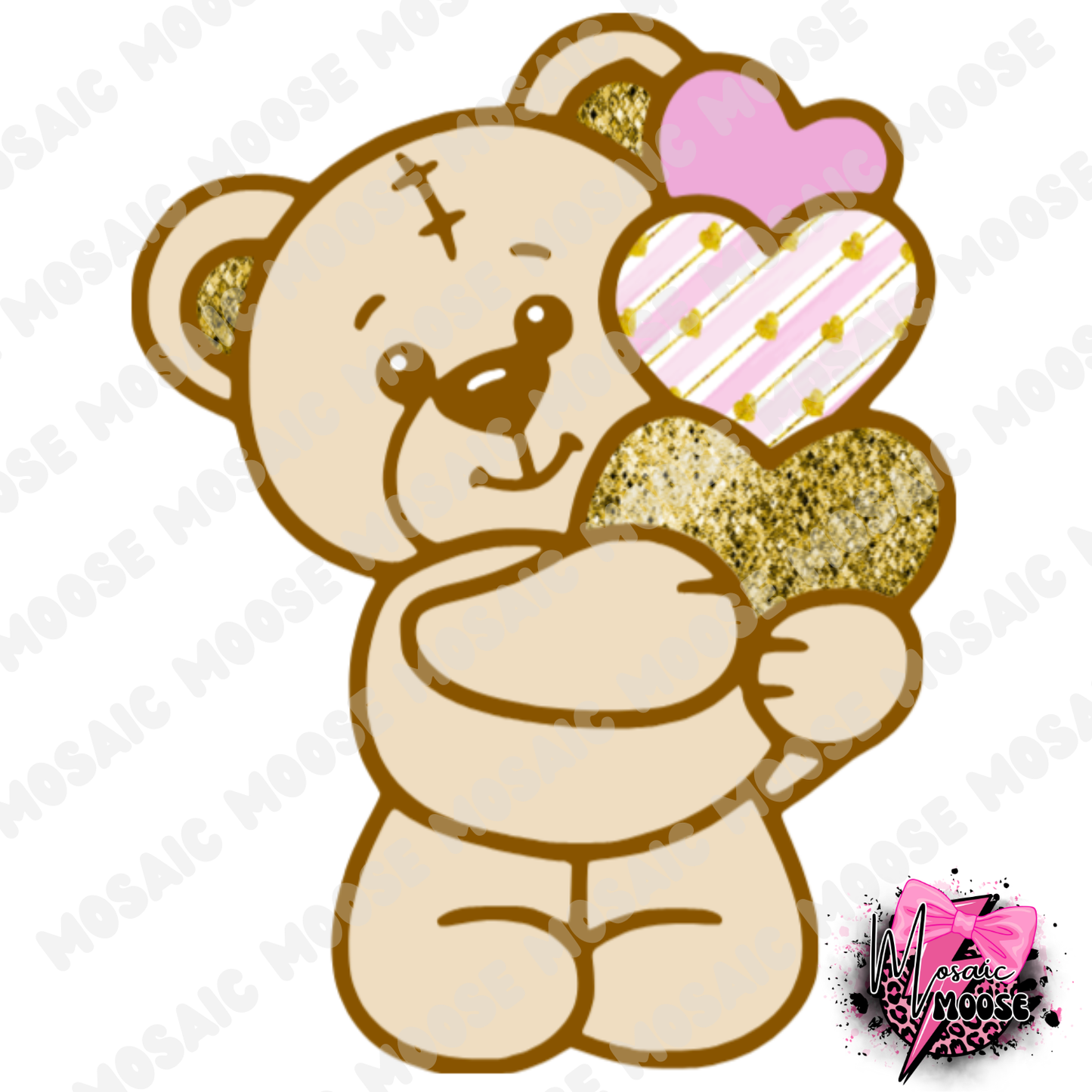Stacked Hearts Teddy-1
