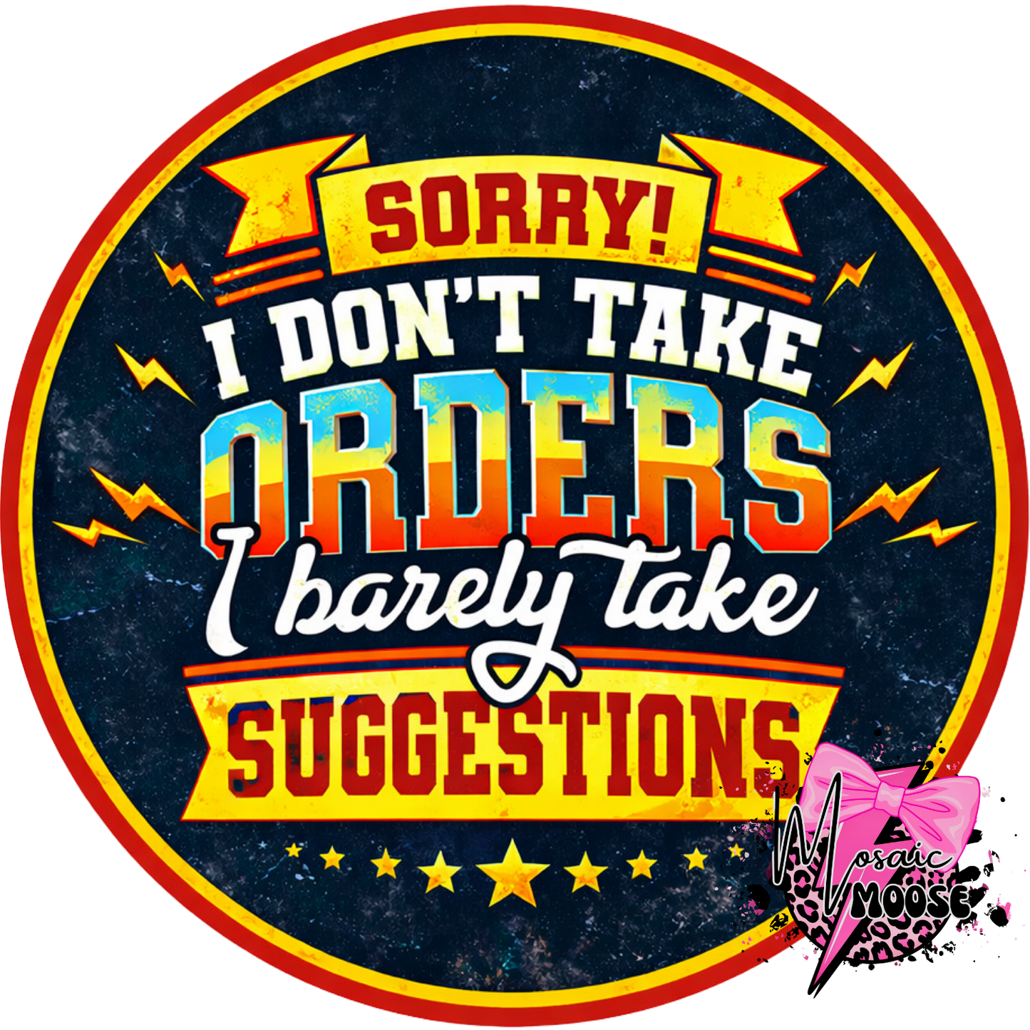 Don't take orders-yellow