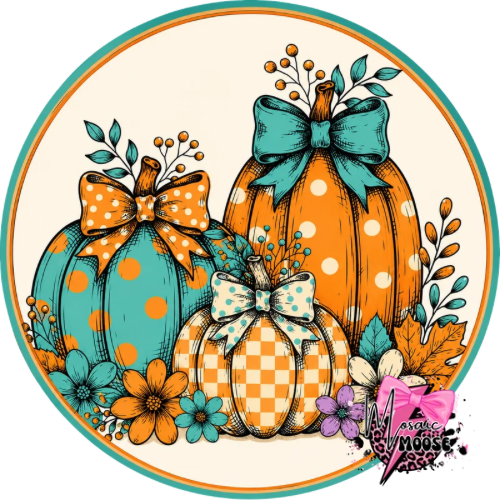 Teal and Orange pumpkin
