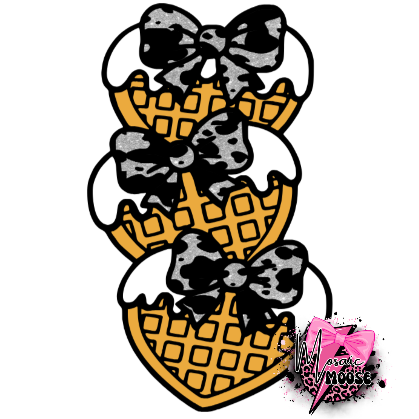 Heart Waffles with Bow-4