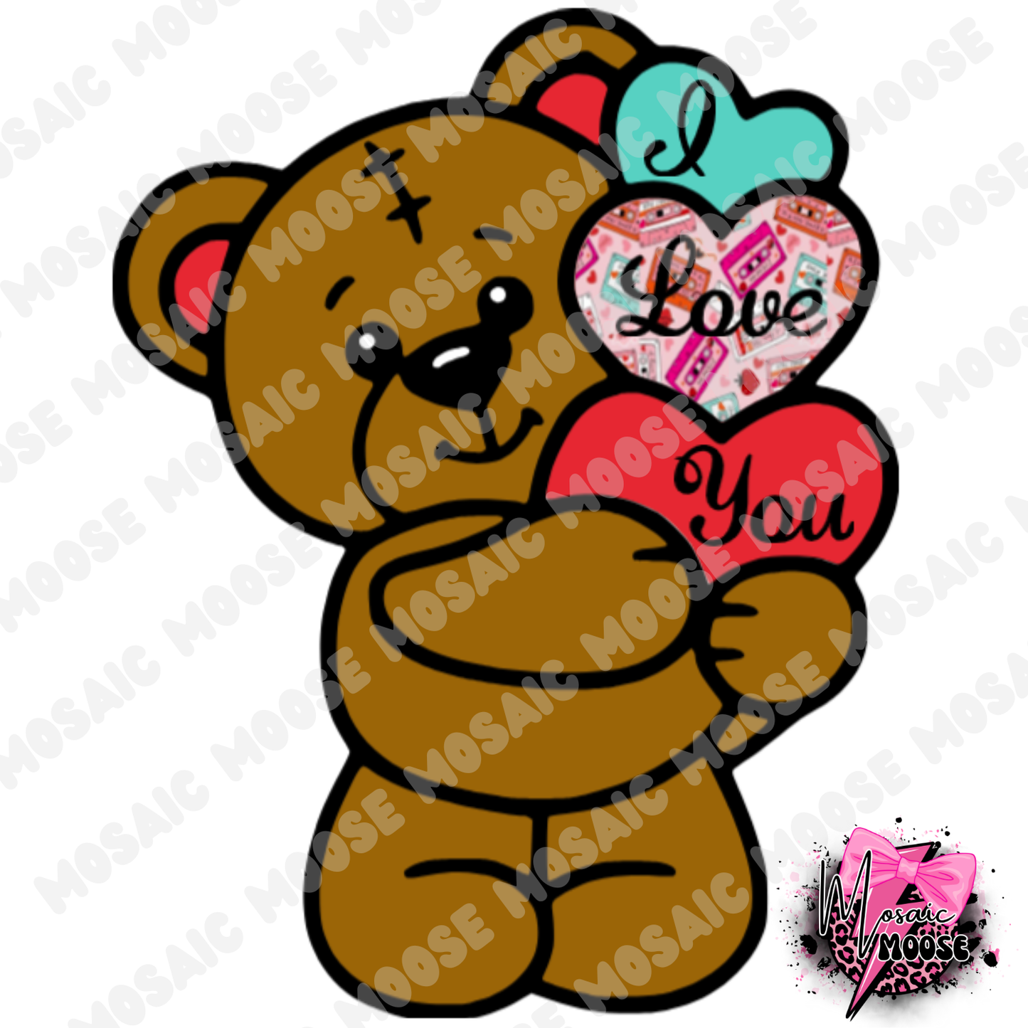 Stacked Hearts Teddy-7
