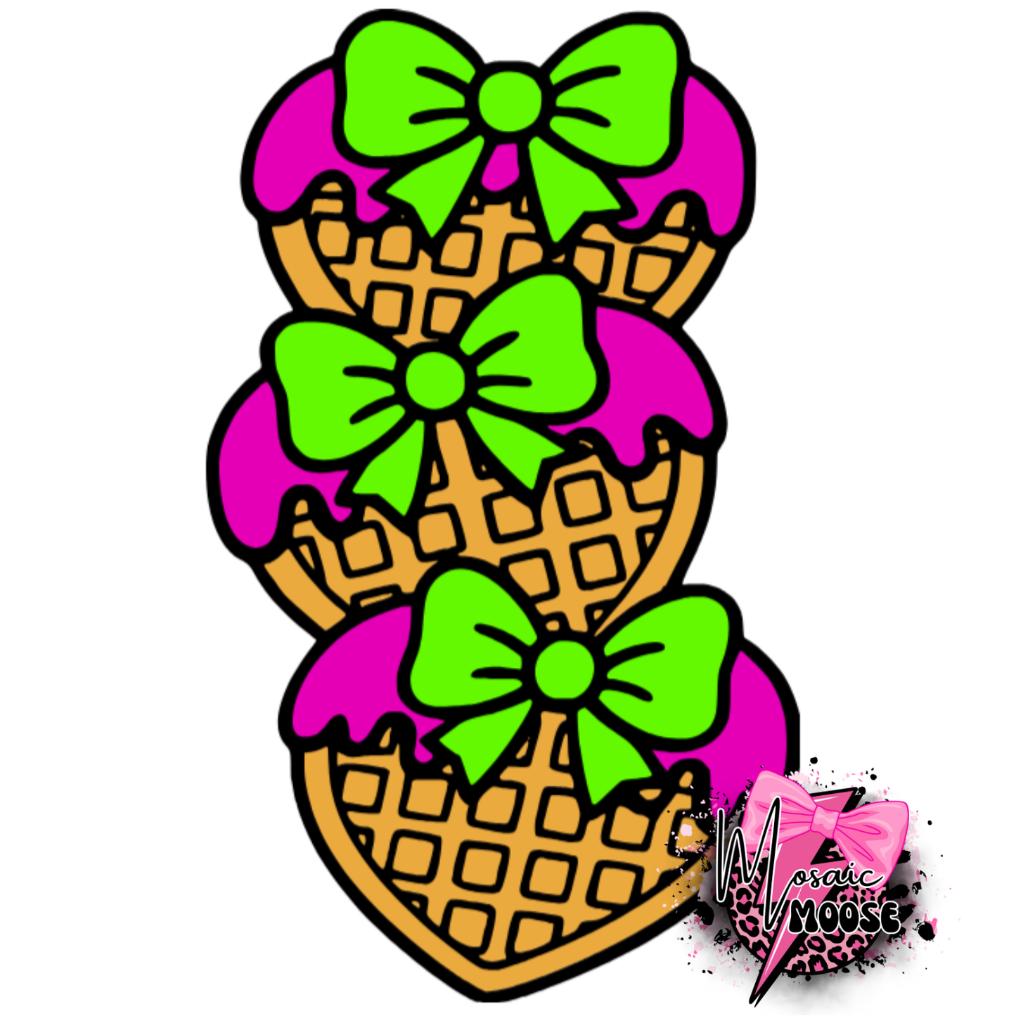 Heart Waffles with Bow-7