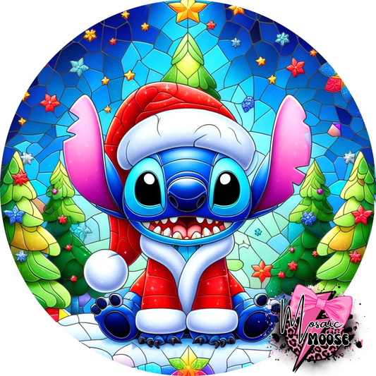 Blue Alien Santa