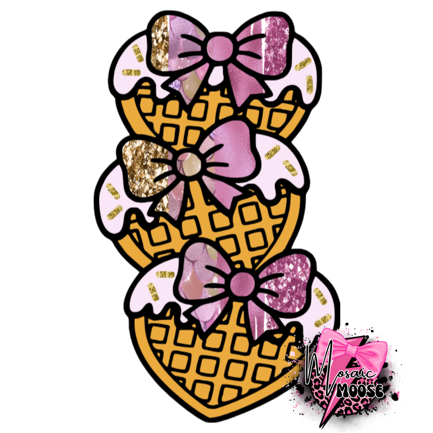Heart Waffles with Bow-11