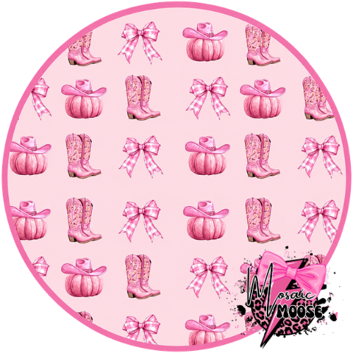 Pink Boots, pumpkins and Bows