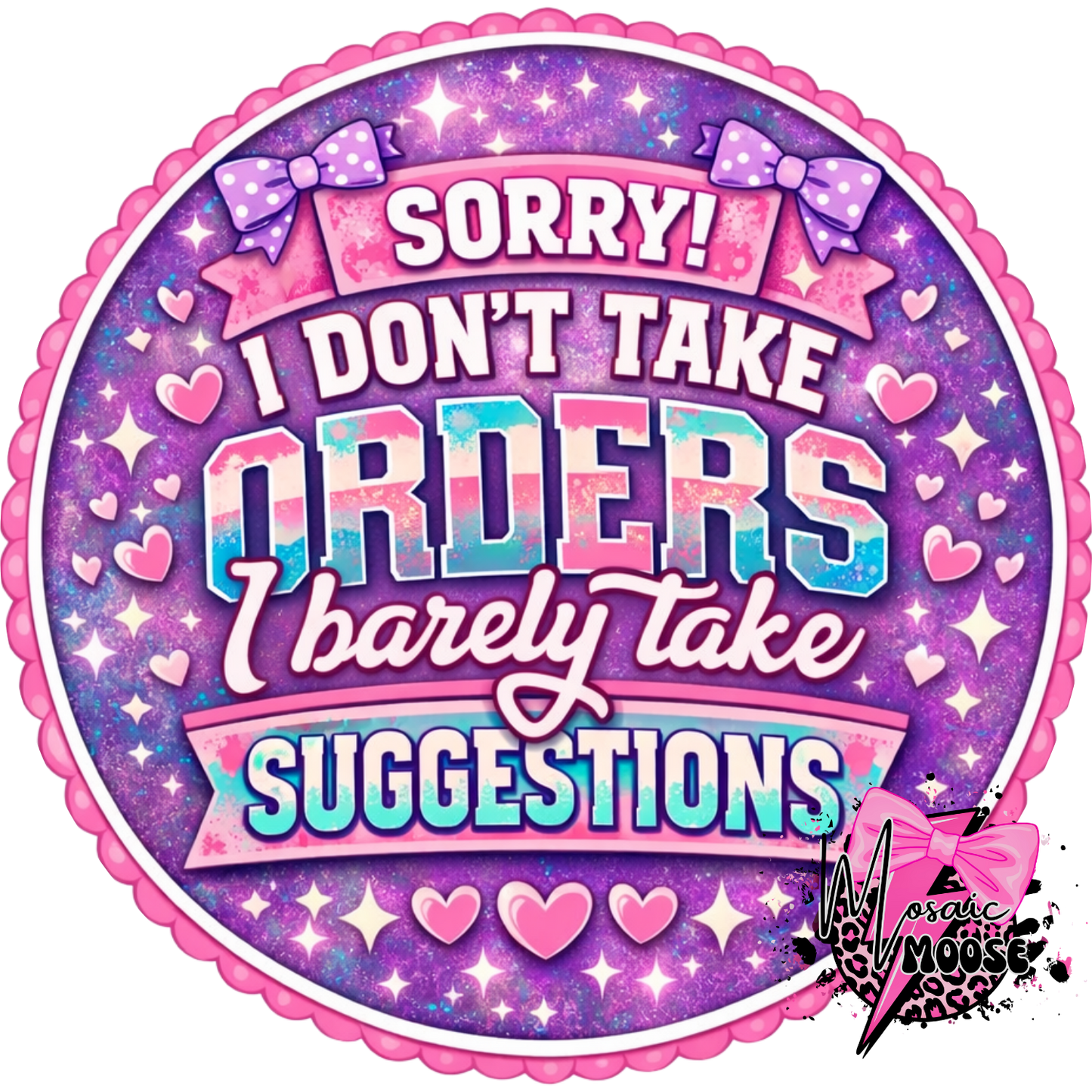 Don't take orders-pink
