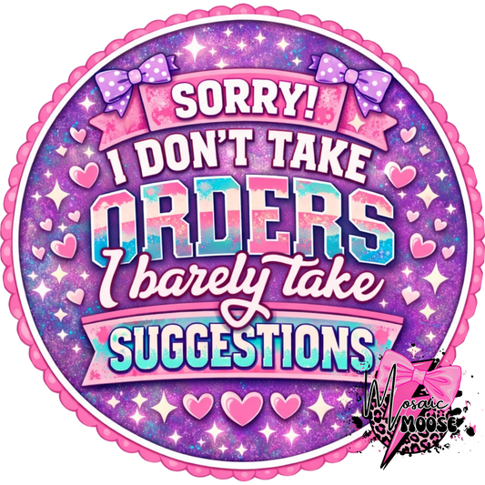 Don't take orders-pink
