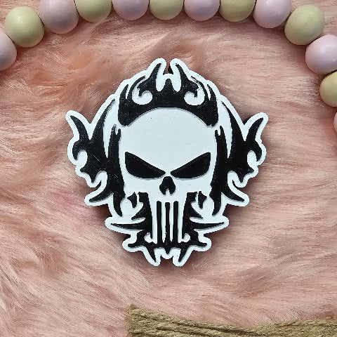 Skull with design