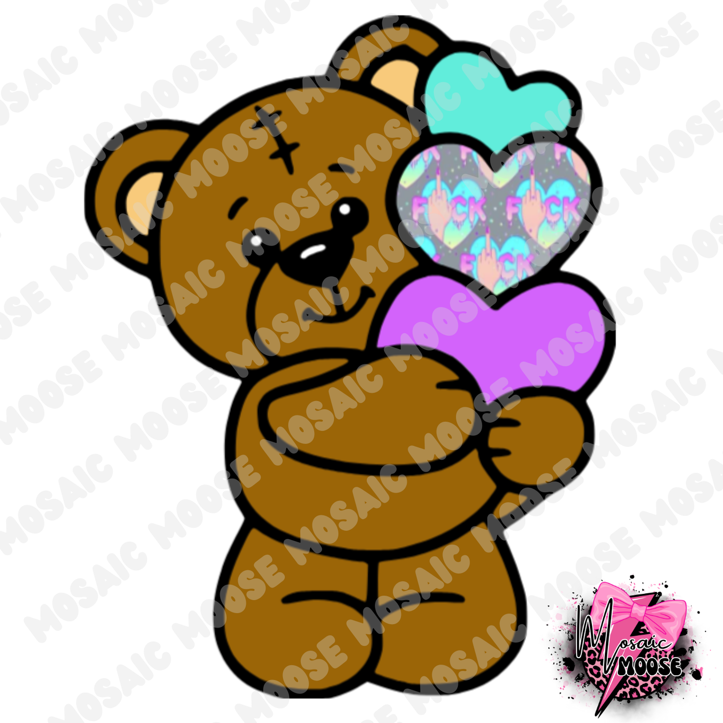 Stacked Hearts Teddy-4
