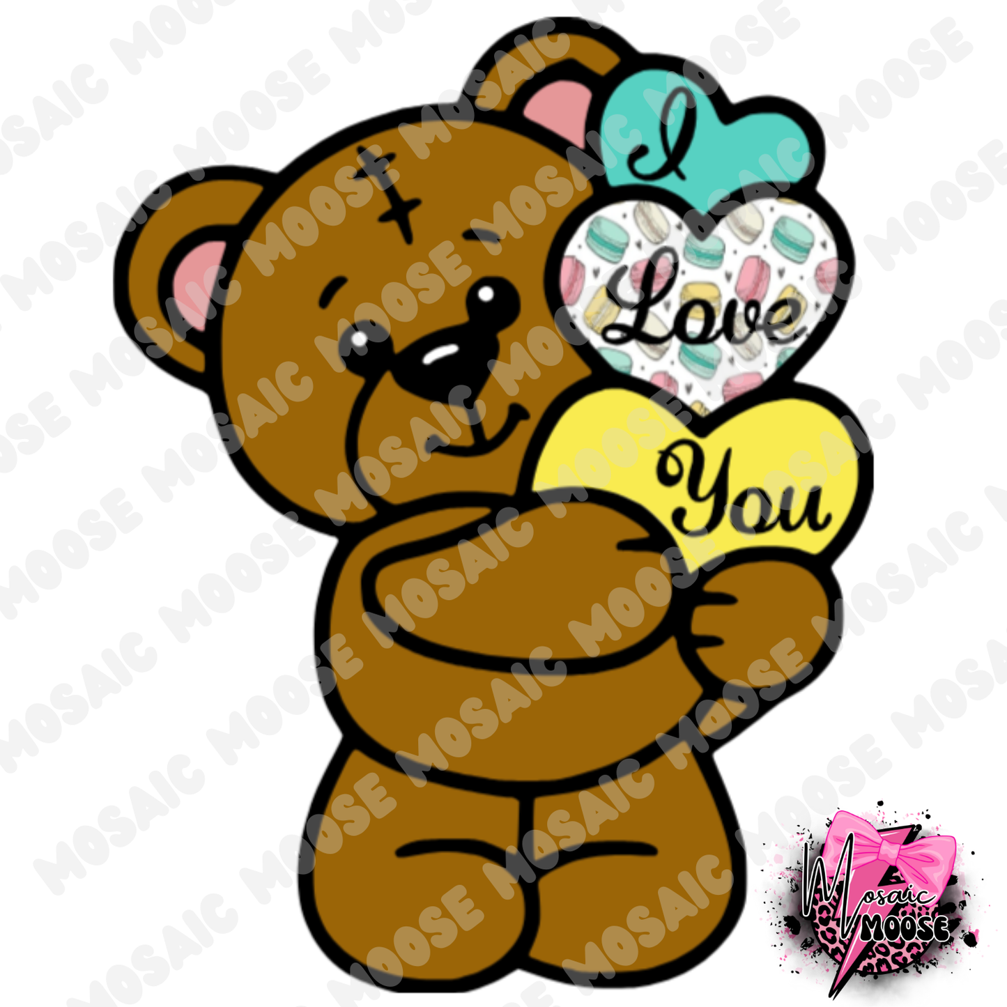 Stacked Hearts Teddy-6
