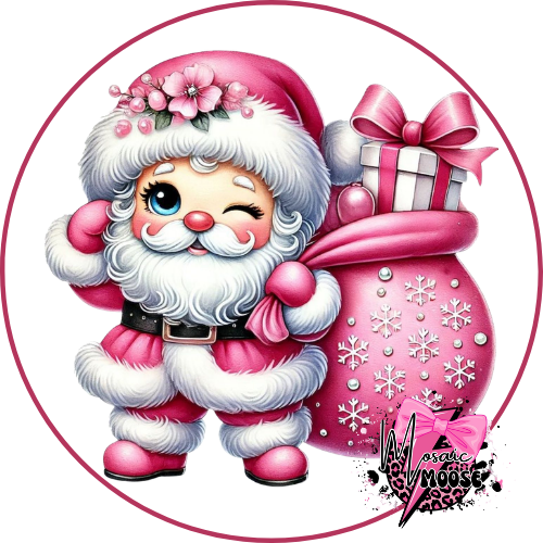 Pink Santa with Sack