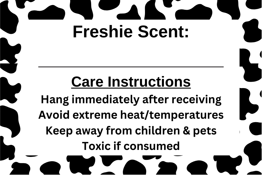 Thermal Freshie Label (black & white)