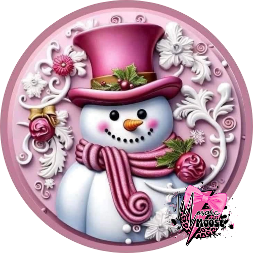 Pink Snowman
