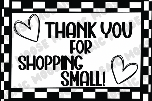 Thank you for shopping small