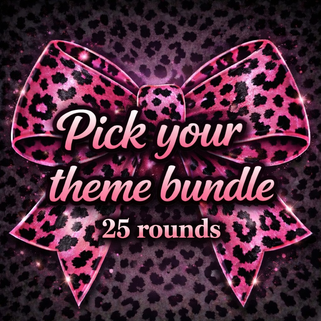 Pick your theme 25 Round Cardstock Bundle