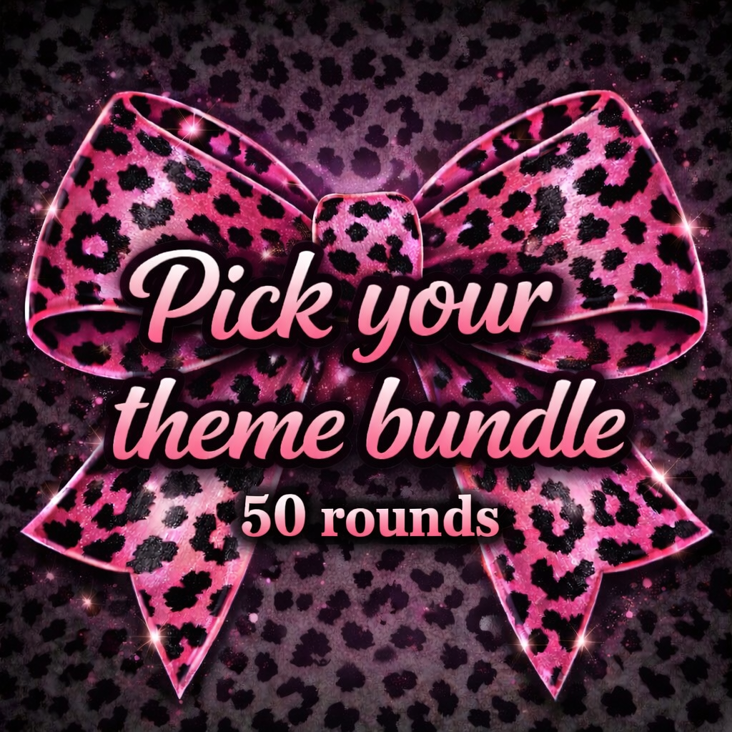 Pick your theme 50 Round Cardstock Bundle