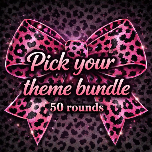 Pick your theme 50 Round Cardstock Bundle
