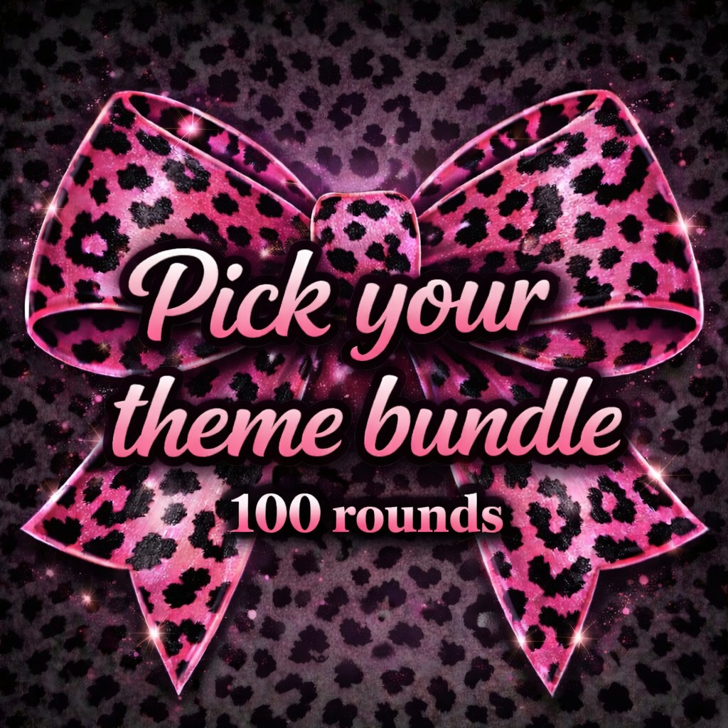 Pick your theme 100 Round Cardstock Bundle