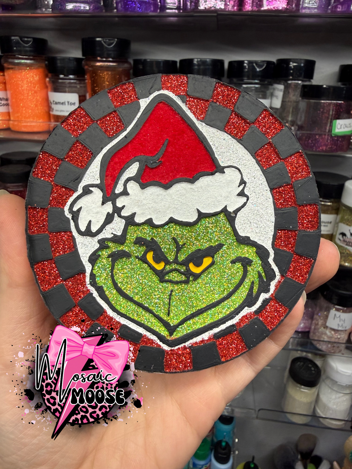 Checkered Green Man Face