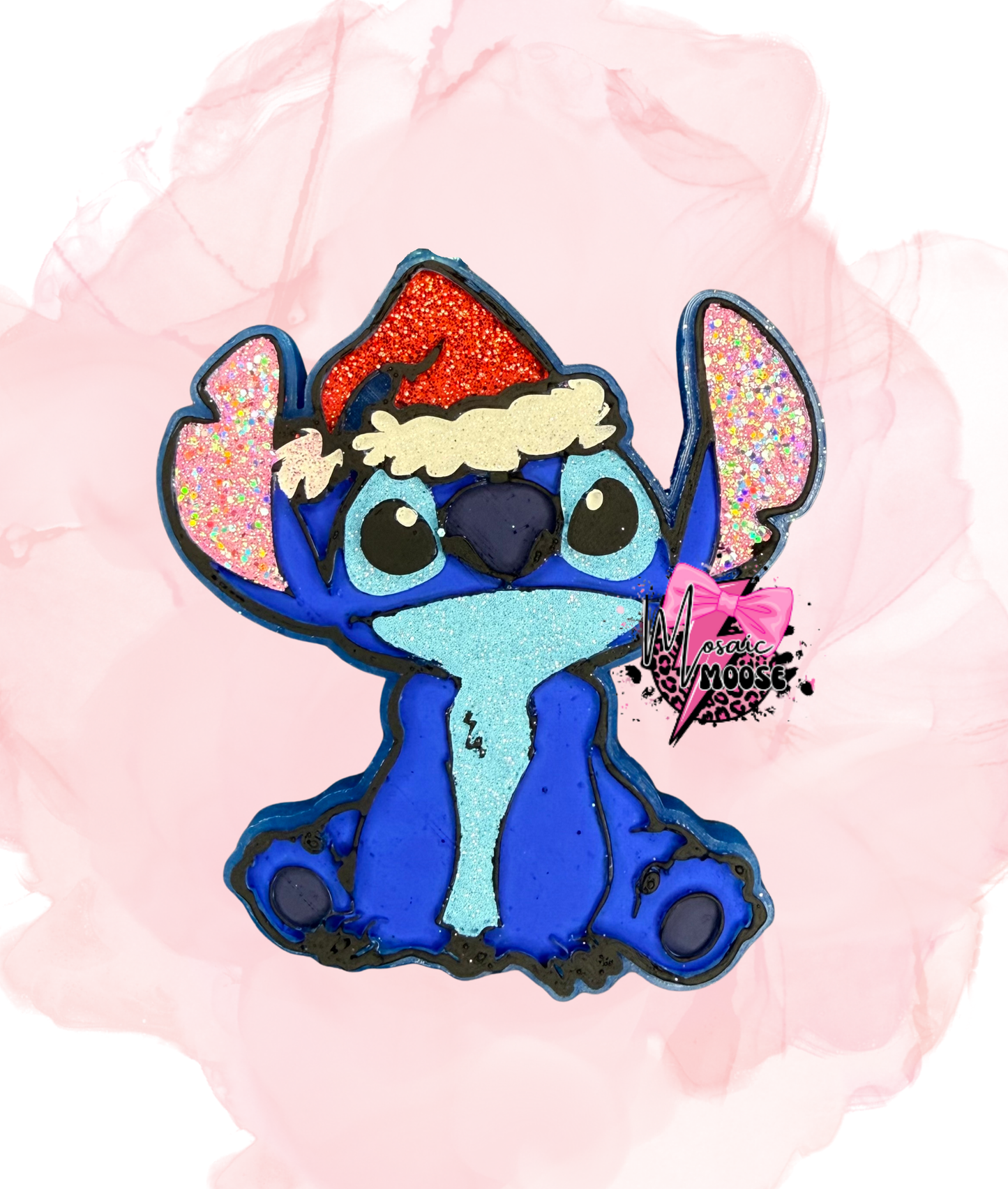 Blue Alien with Santa Hat