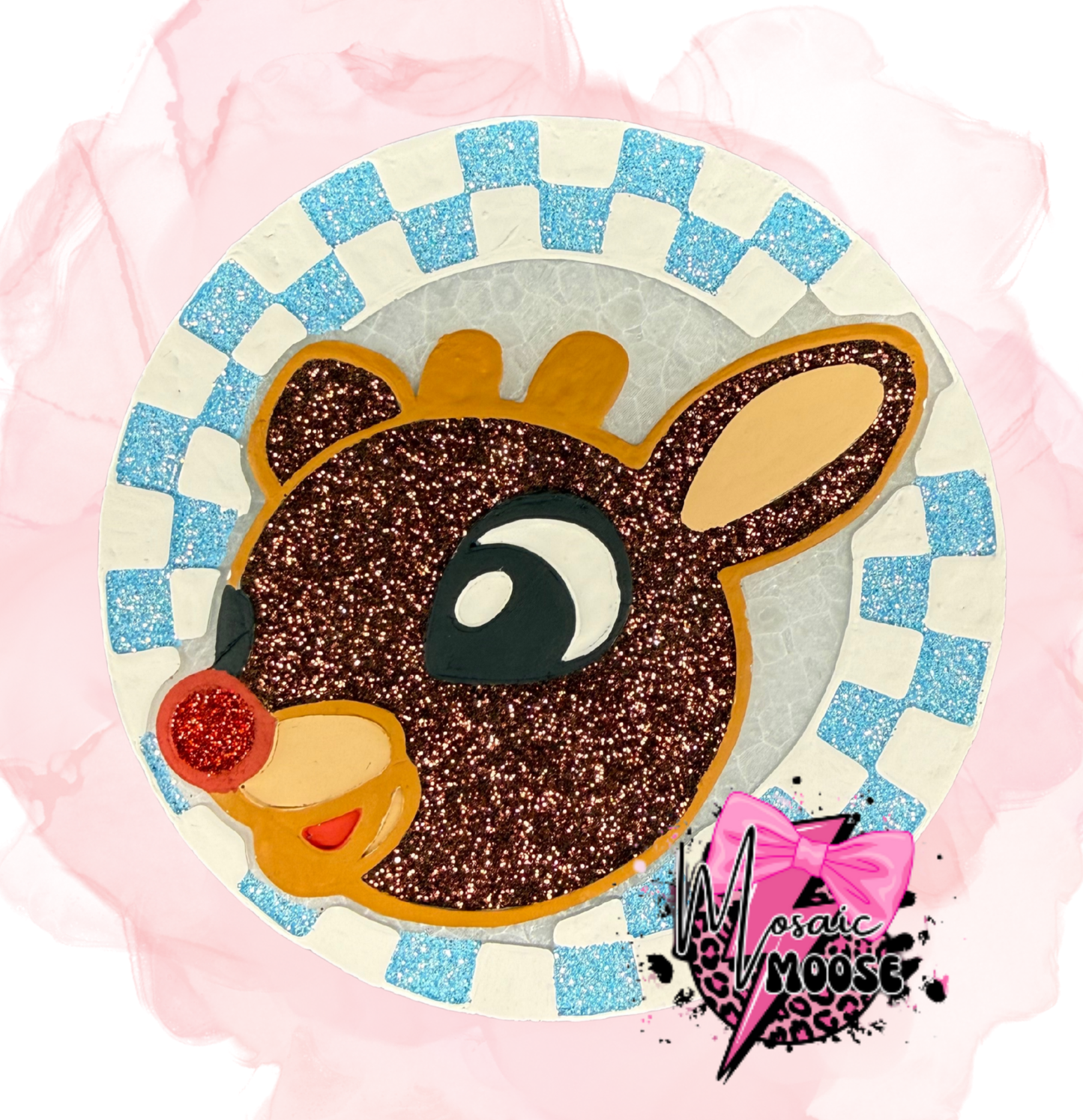 Rudolph Checkered Circle