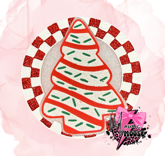 Checkered Christmas Treecake