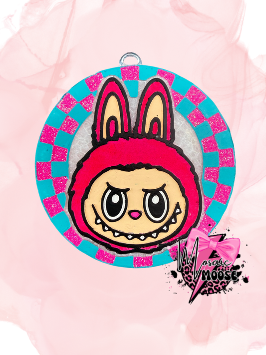 Labubu Checkered Circle