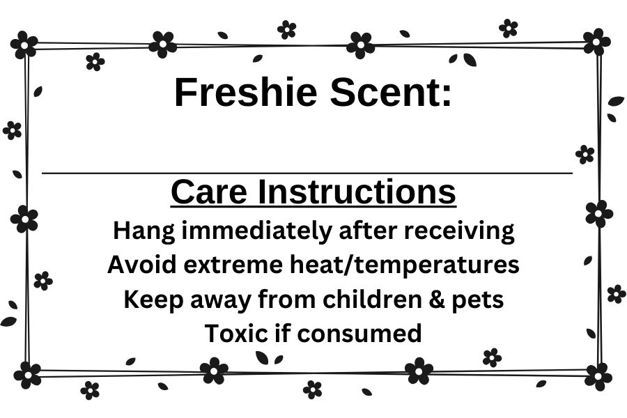 Thermal Freshie Label (black & white)