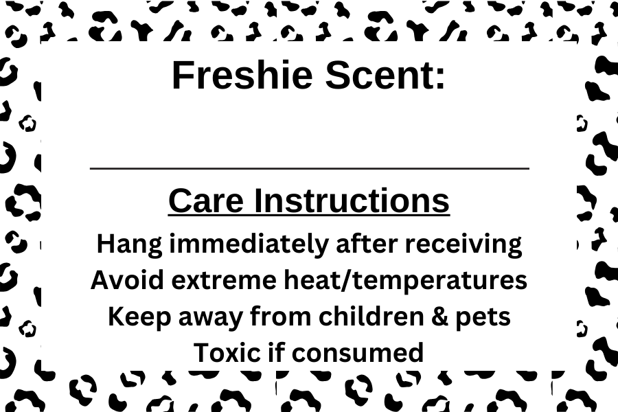 Thermal Freshie Label (black & white)