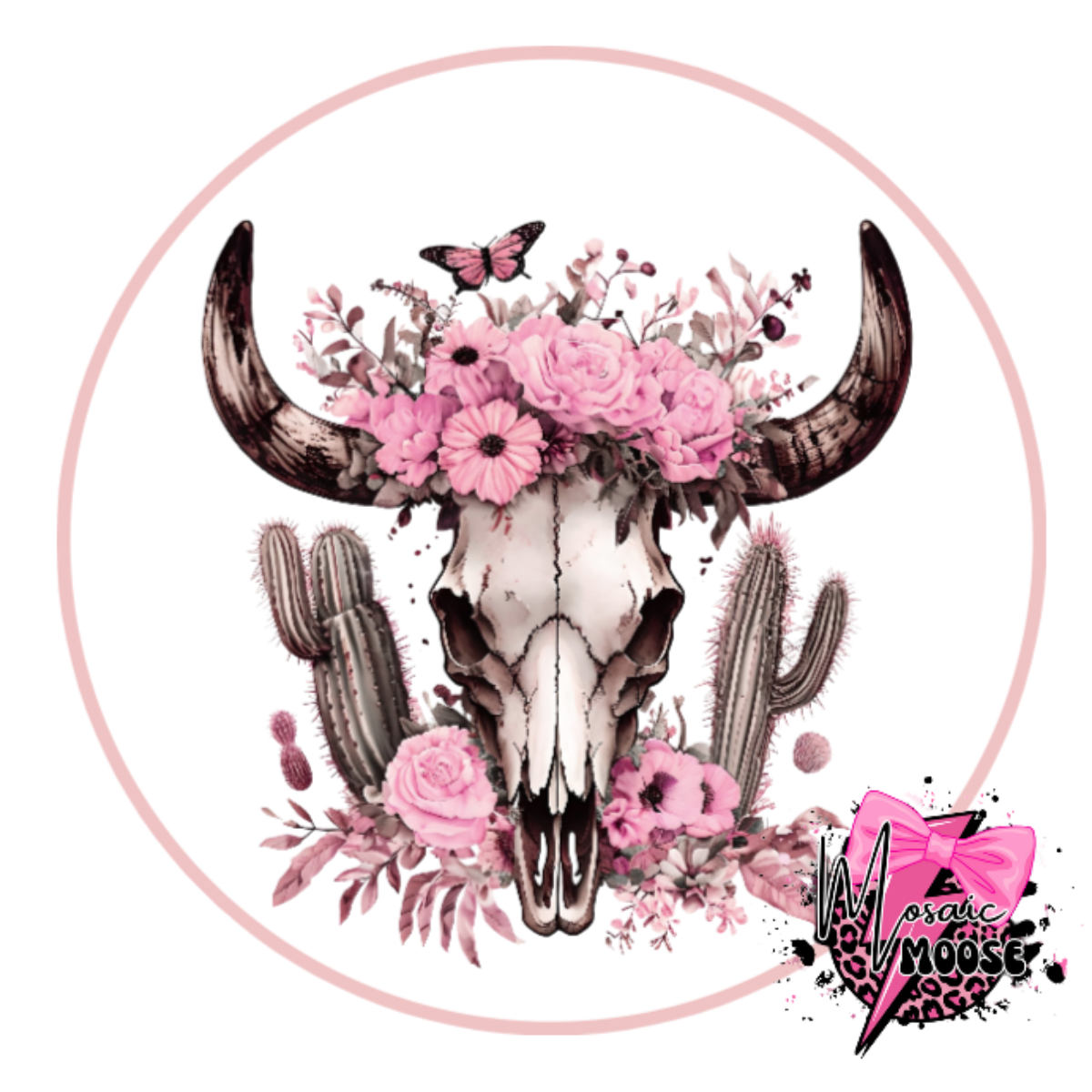 Pink Bull Skull