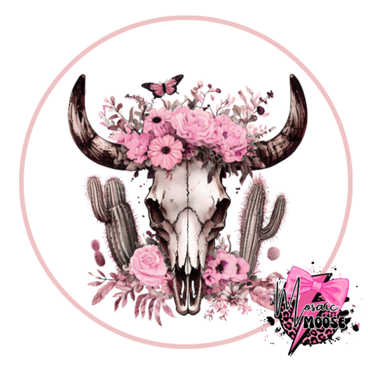 Pink Bull Skull